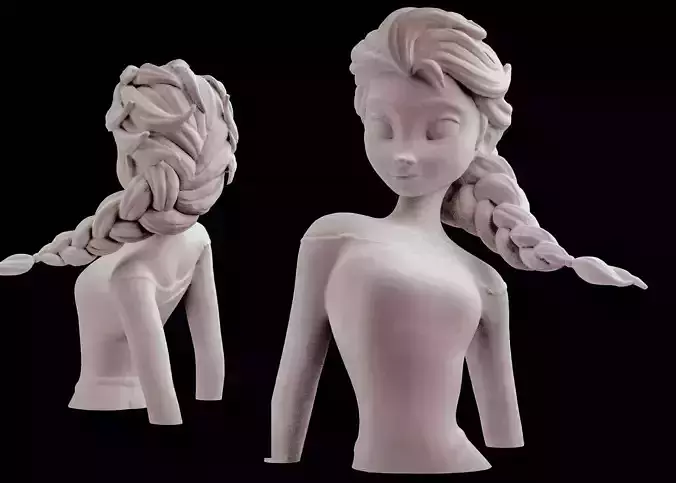 Disney Elsa Frozen Statue Sculpt 3D Princess printing figurine 3D print model