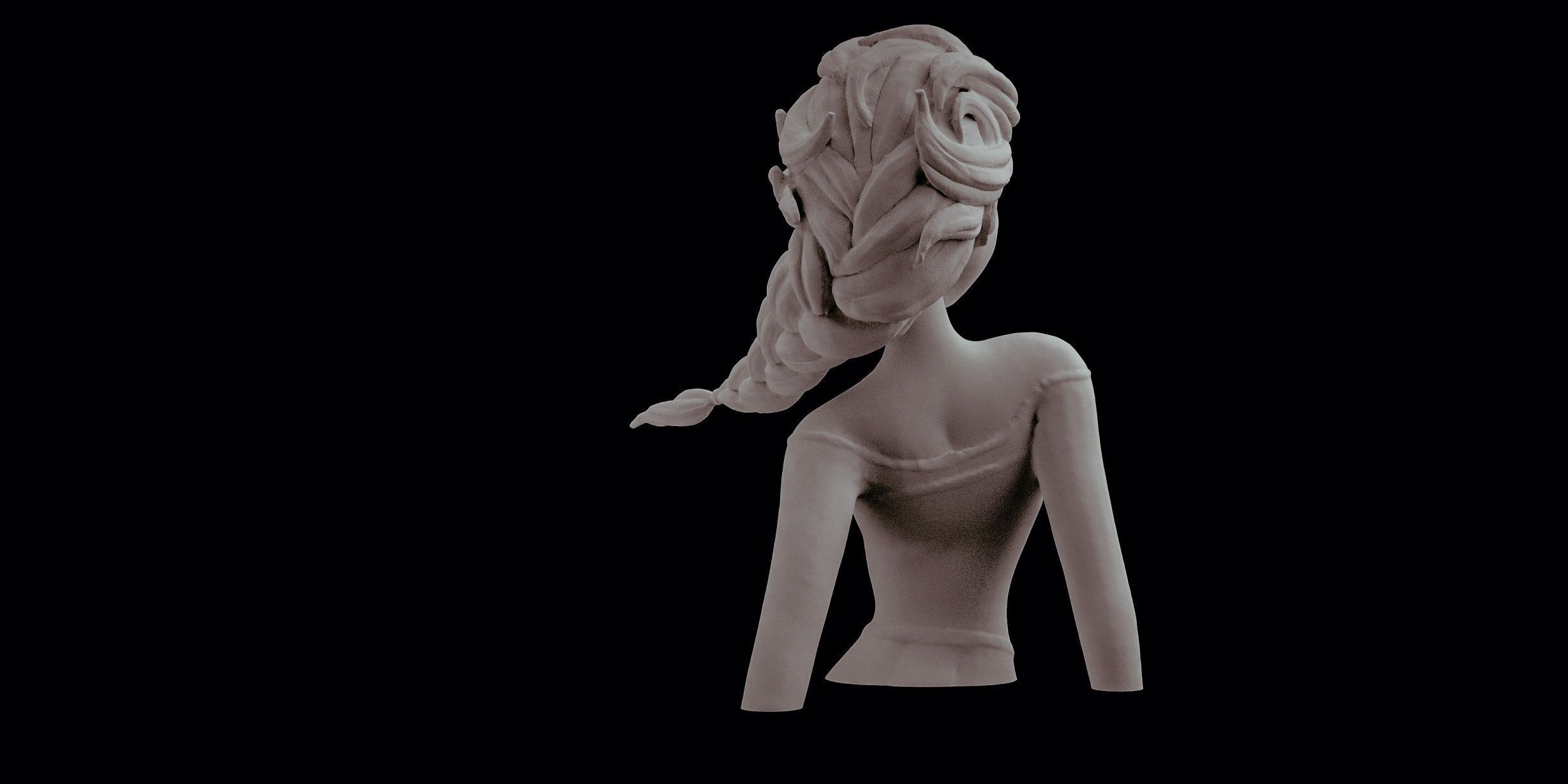 Disney Elsa Frozen Statue Sculpt 3D Princess printing figurine 3D print model_4
