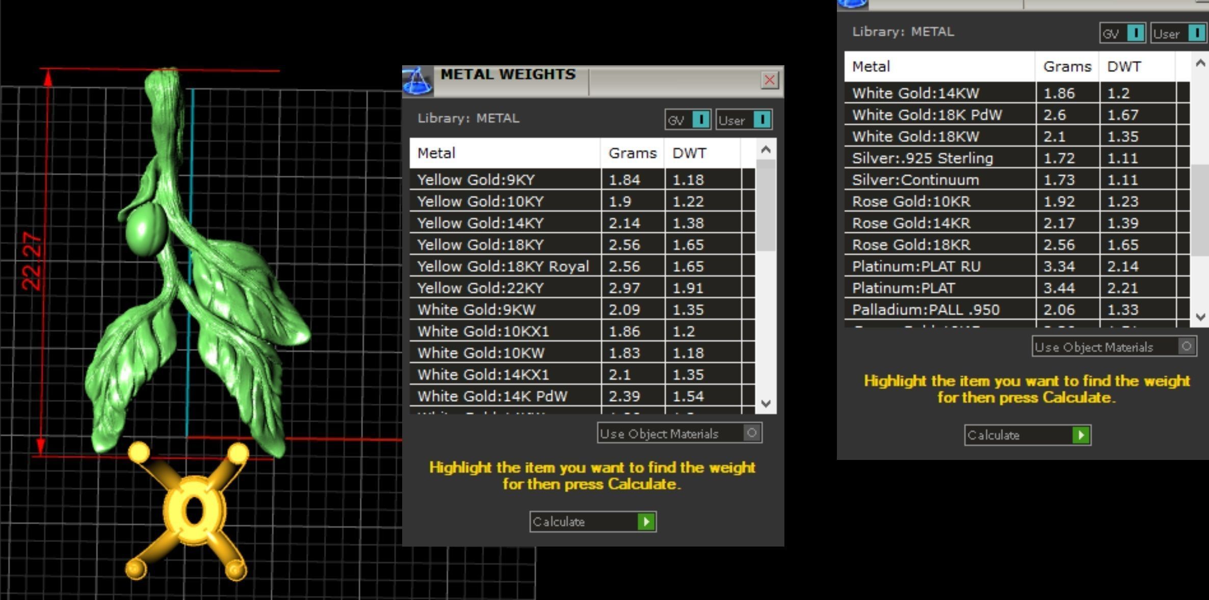 Pendant Flower with emerald 3D print model_3