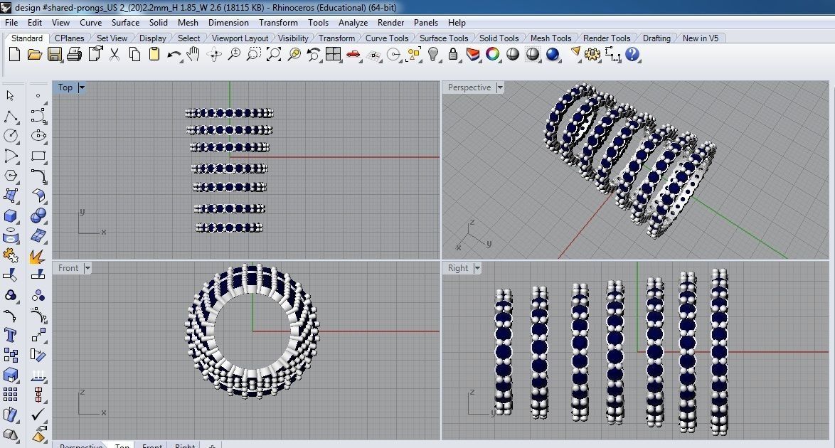 Ring band wedding 3D print model_8