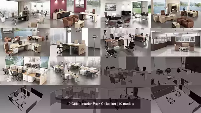 10 Office Interior Pack Collection