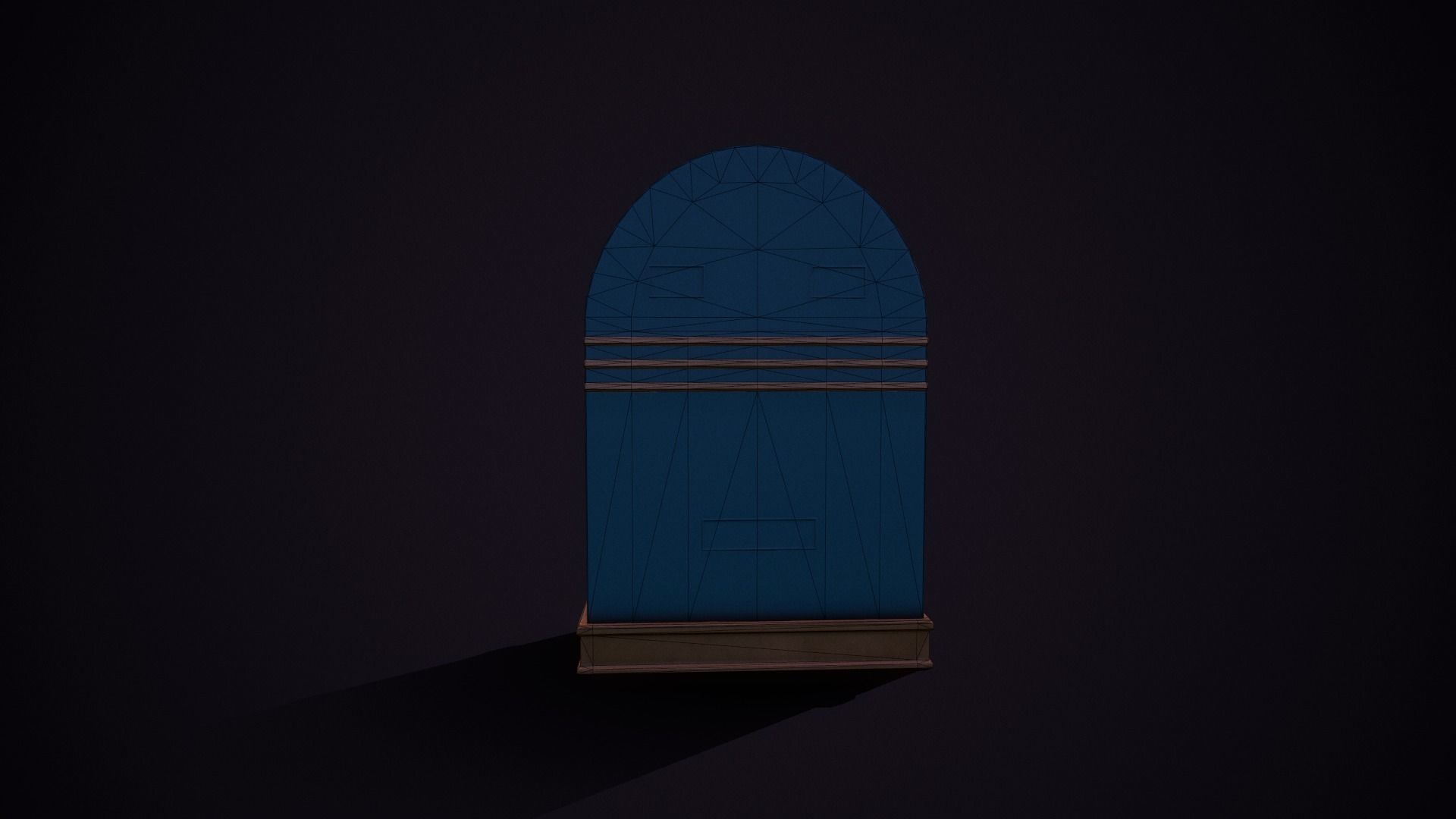 Jukebox retro Low-poly 3D model_10