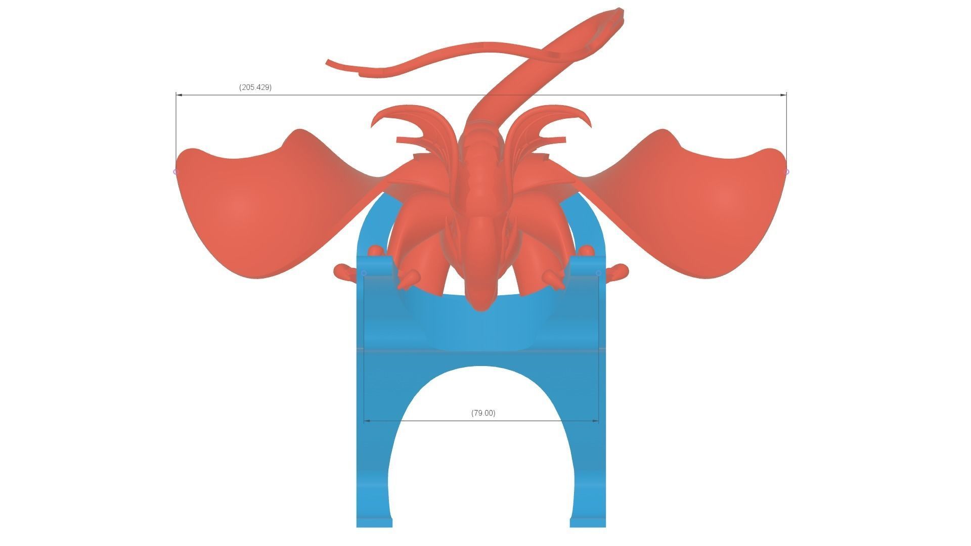 Dragon Phone Stand 3D print model_2