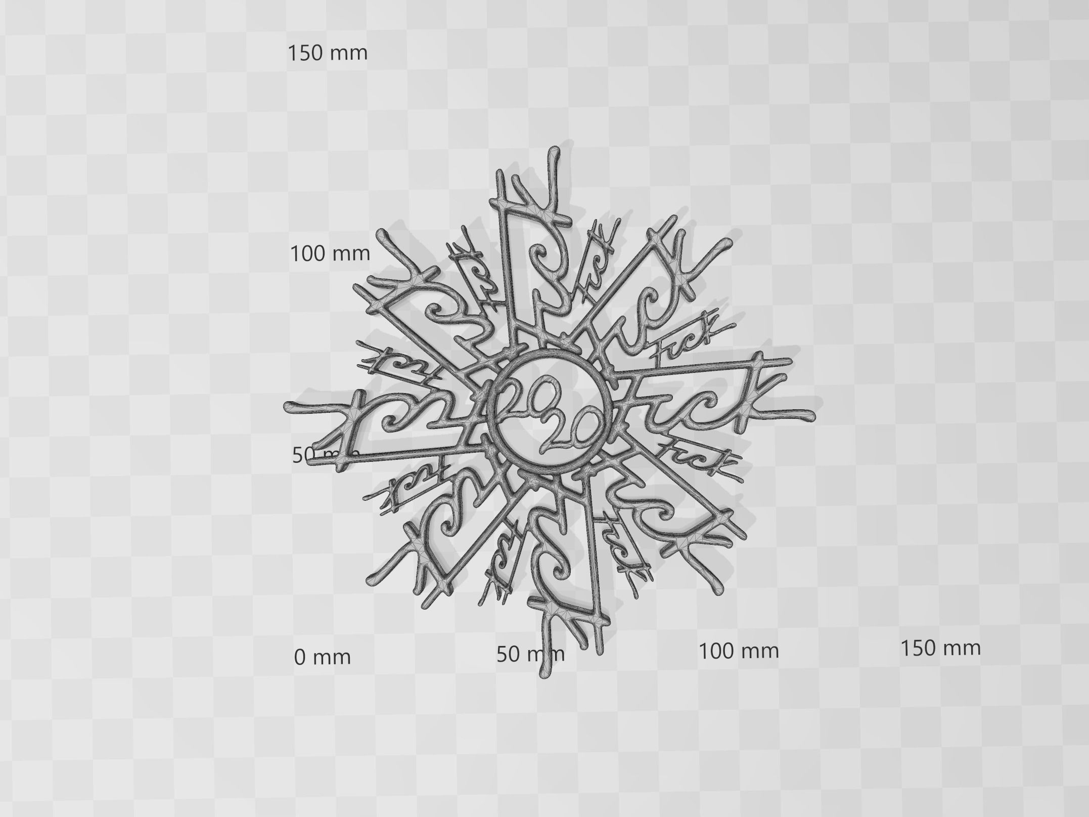 2020 Snowflake 3D print model_7