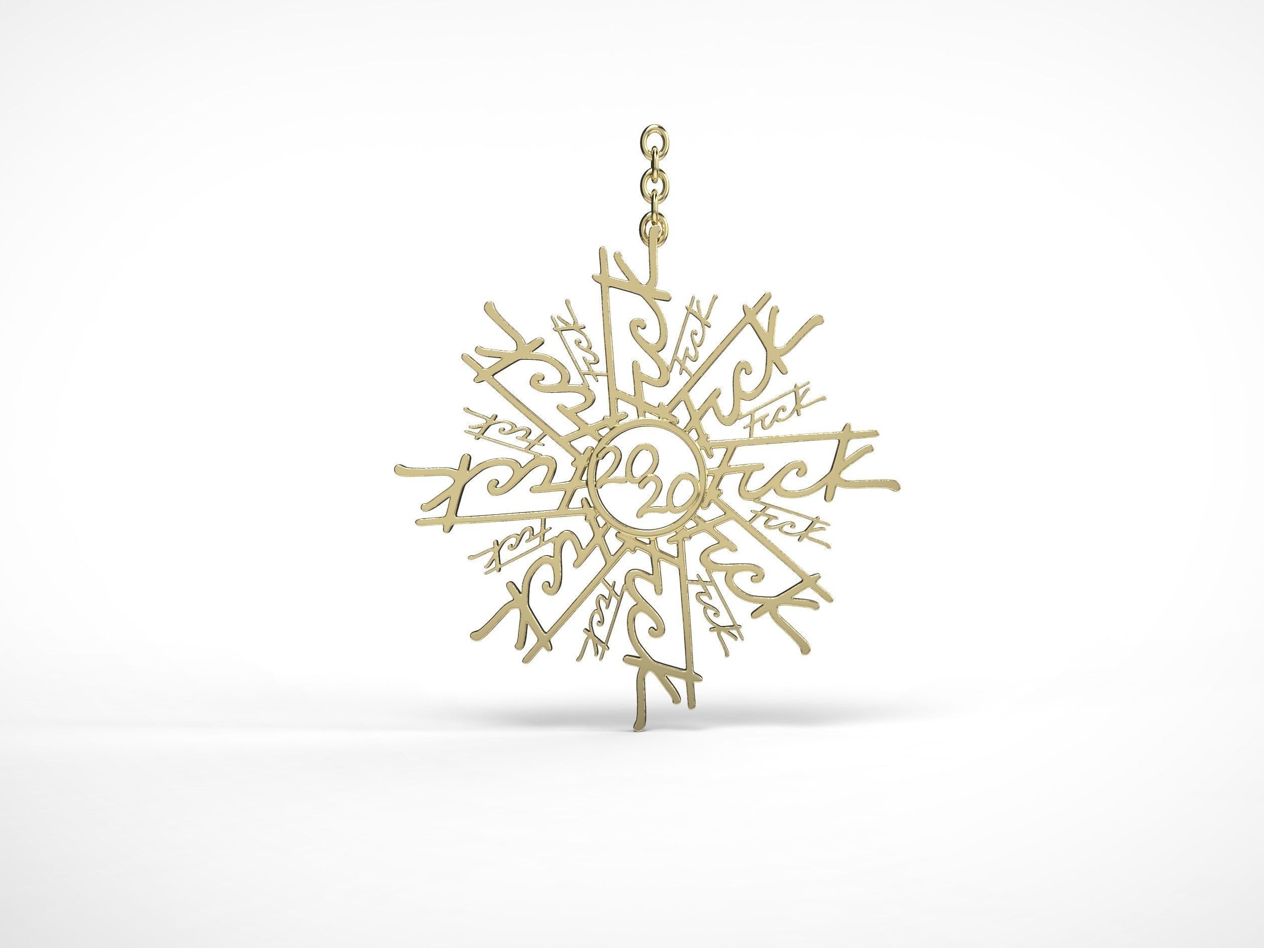 2020 Snowflake 3D print model_1