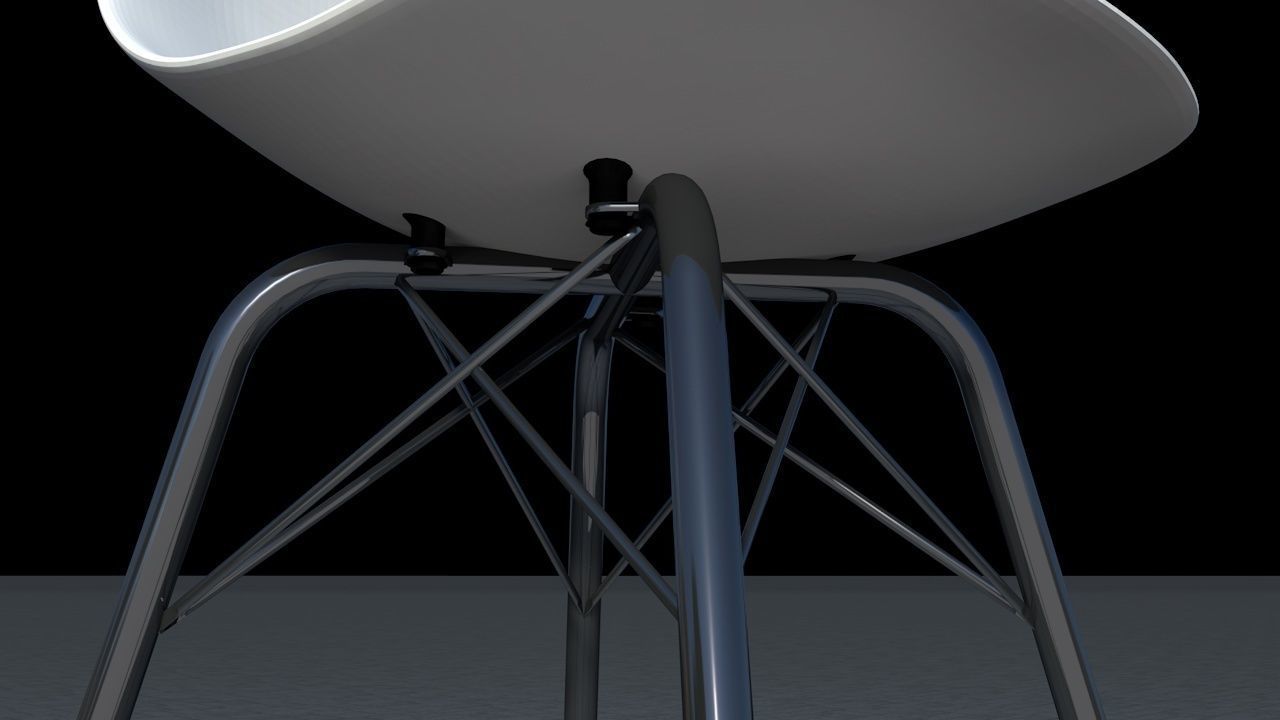Plastic Chair 3D model_3
