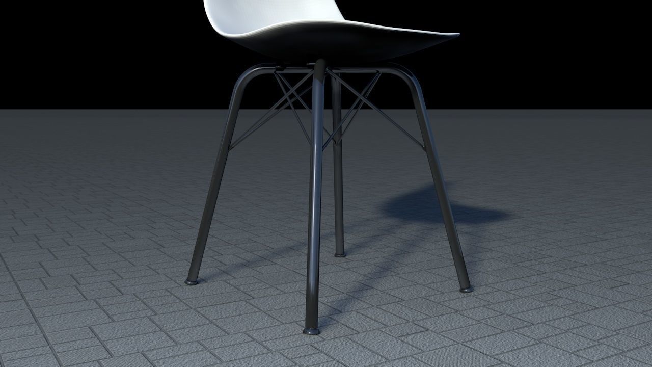 Plastic Chair 3D model_2
