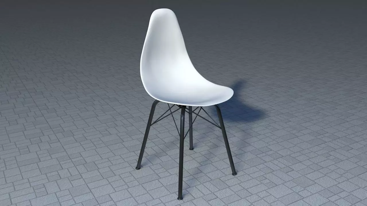 Plastic Chair 3D model_0