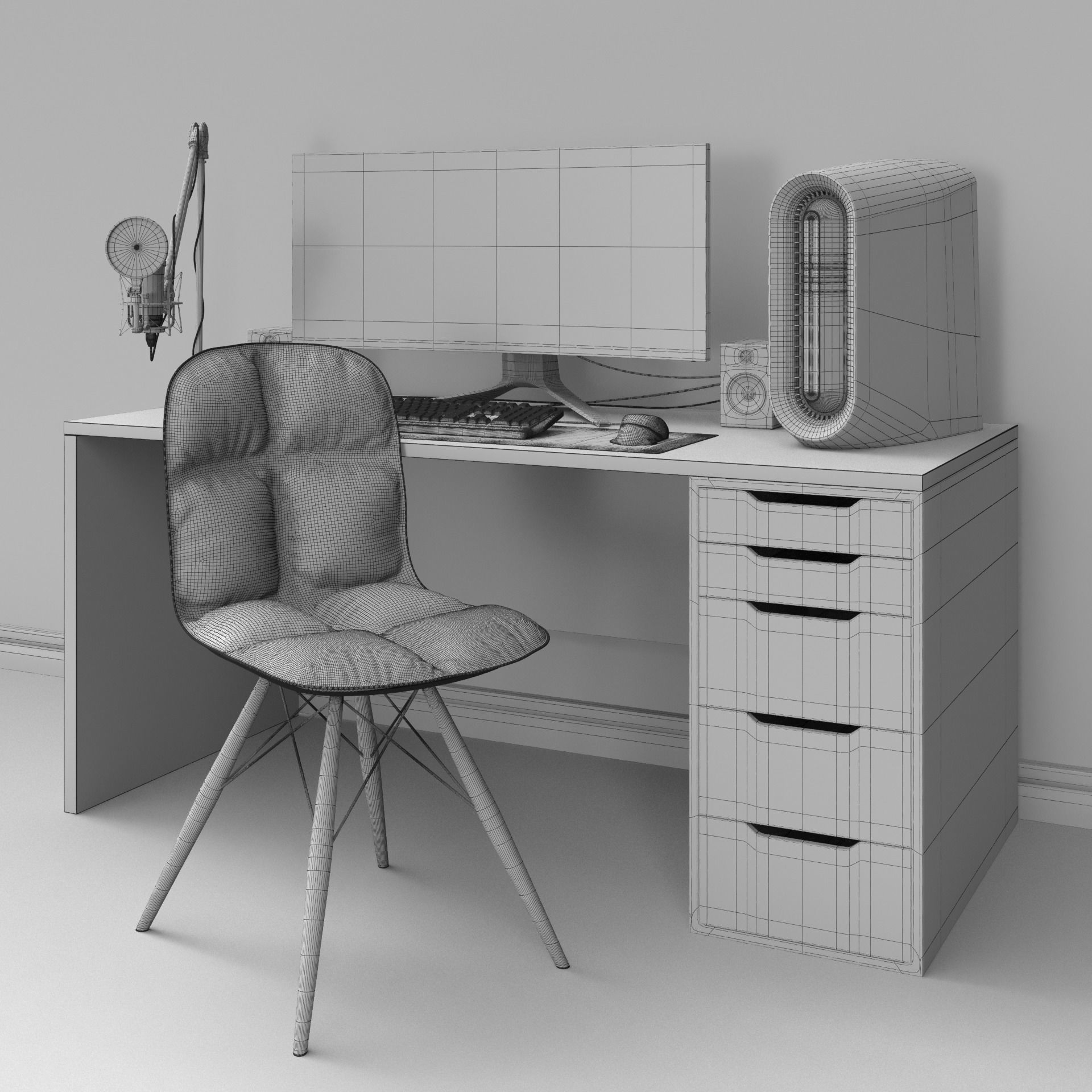 Office Furniture 01 - Alienware 3D model_2
