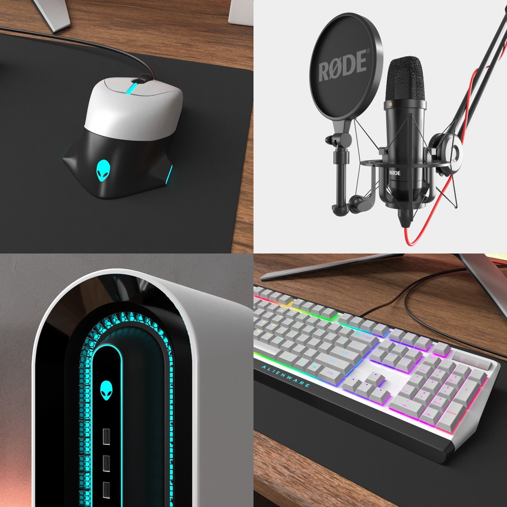 Office Furniture 01 - Alienware 3D model_1