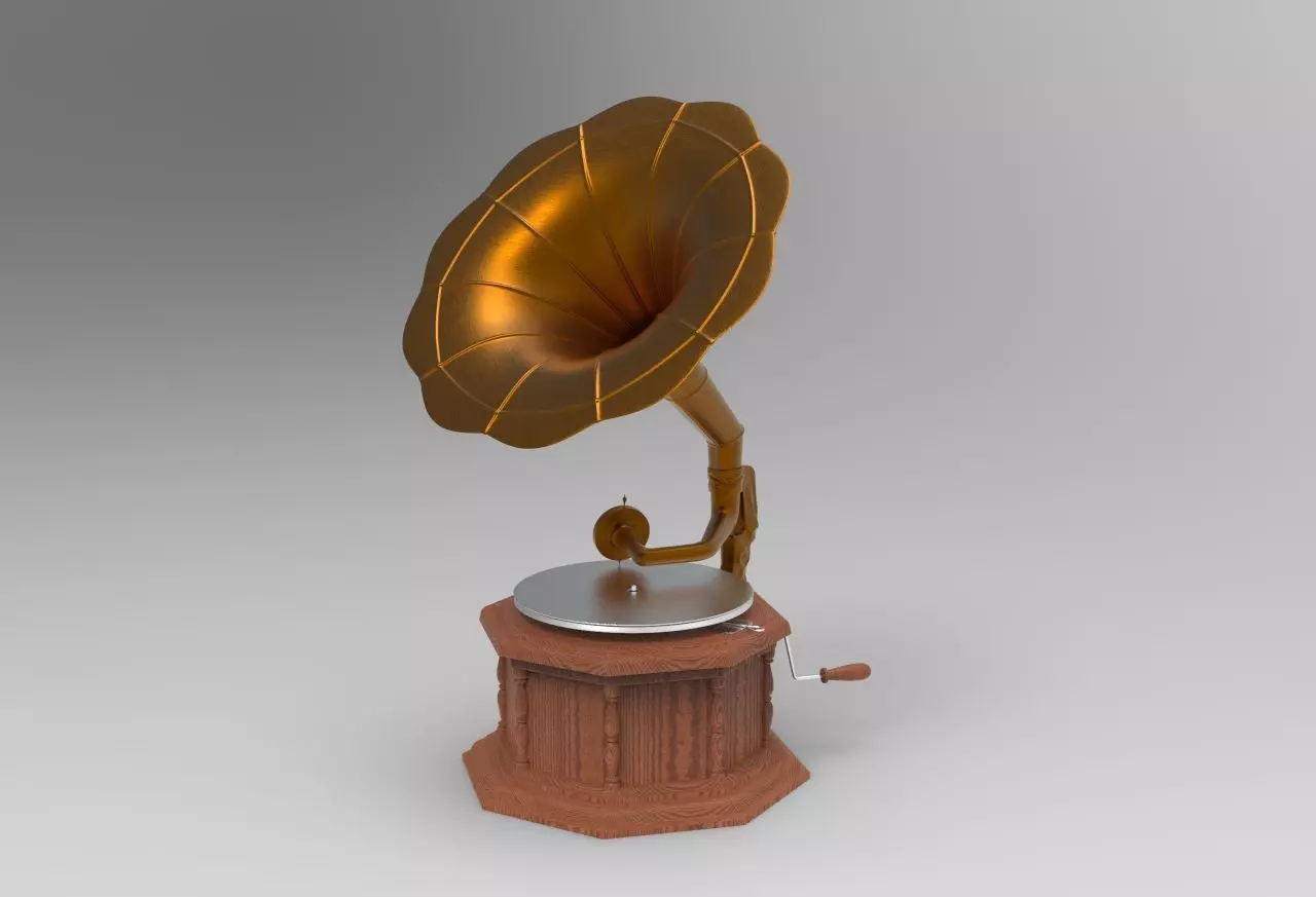 Gramophone 3D model_0
