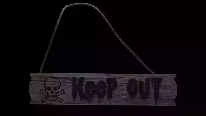 Halloween Sign Keep out sign