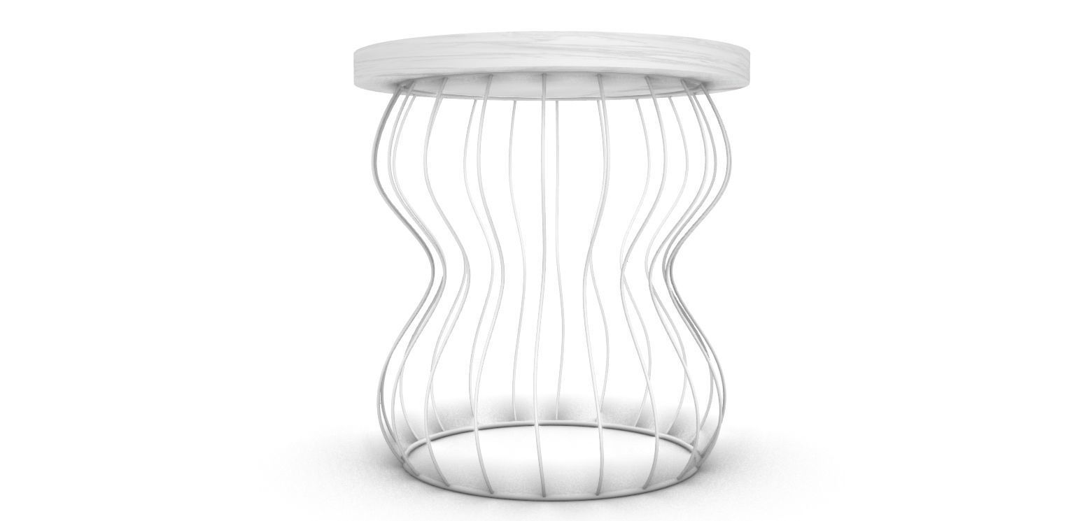 Marble Coffee Table Set Free 3D model_2