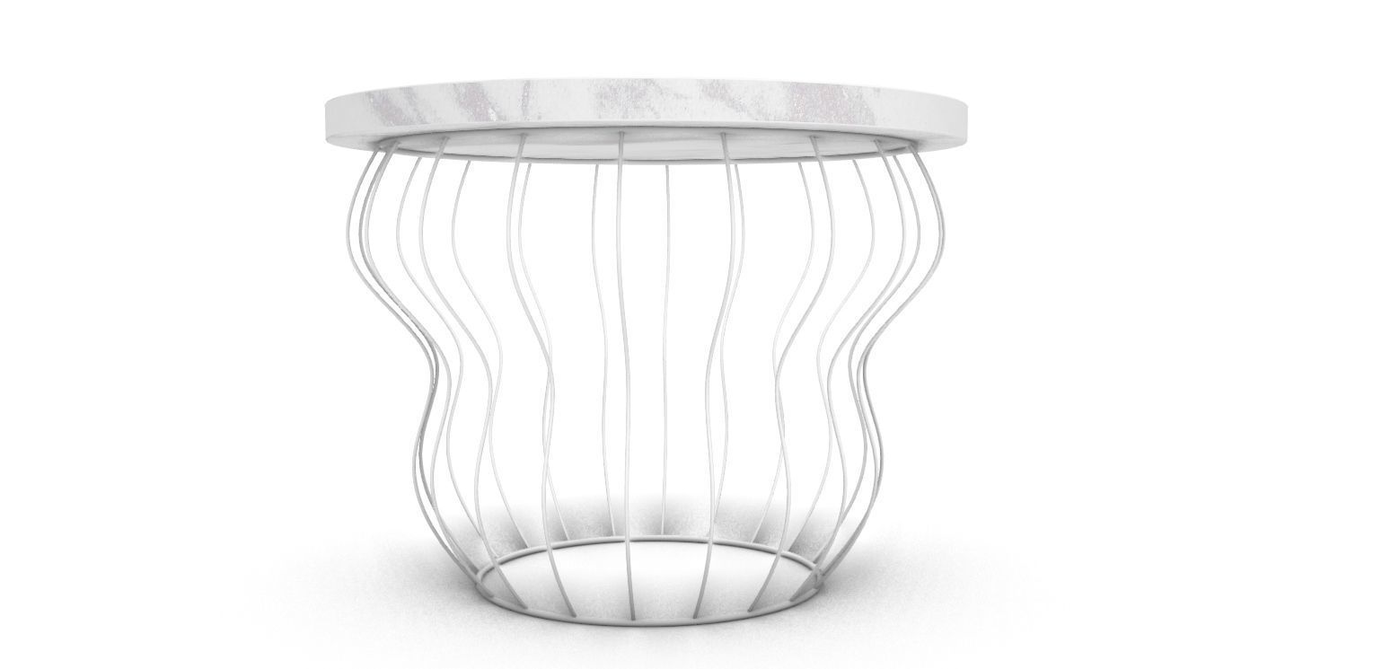 Marble Coffee Table Set Free 3D model_1