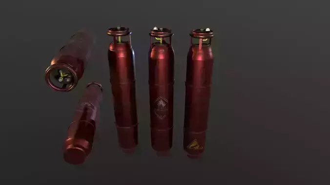 Gas Cylinder Free low-poly 3D model