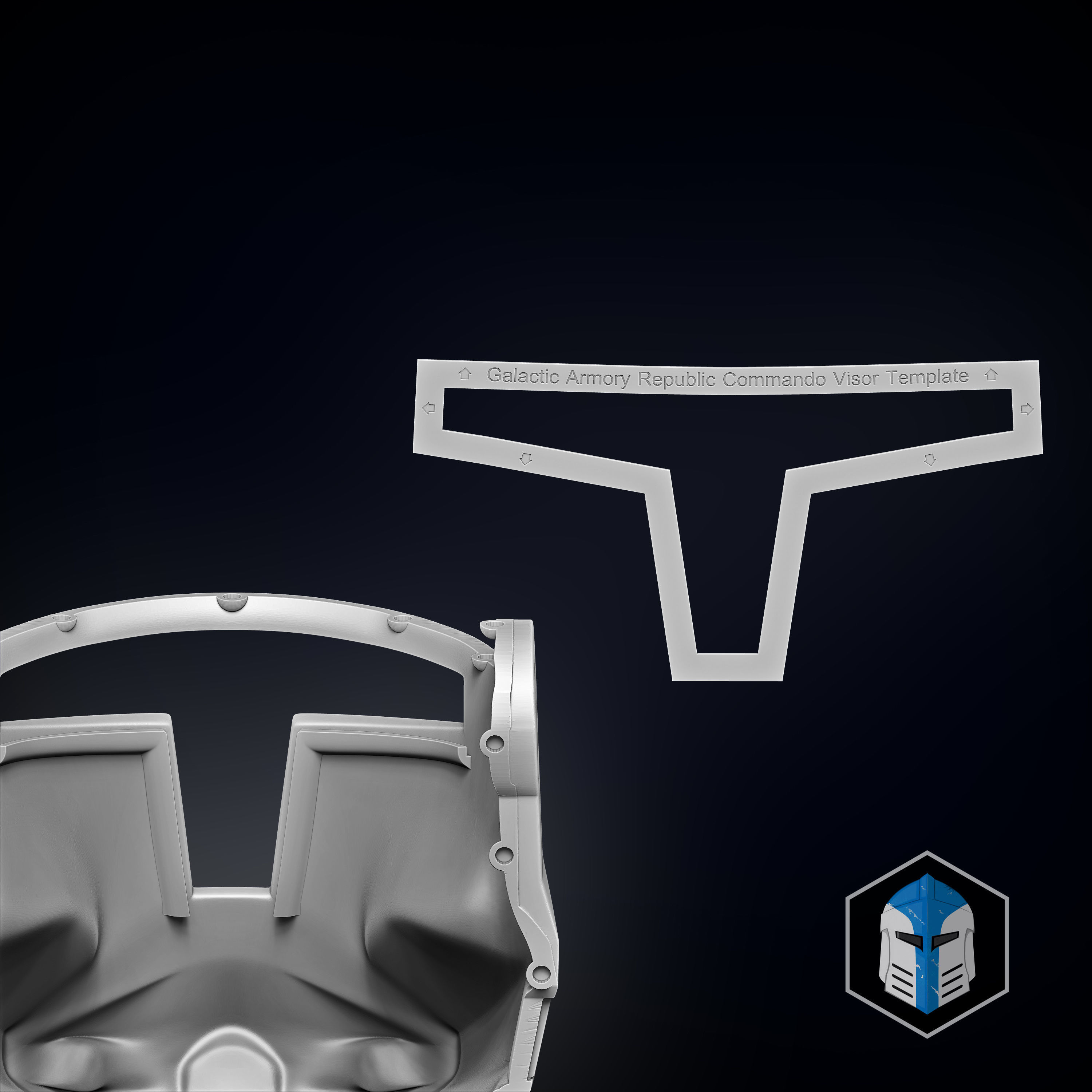 Republic Commando Helmet 3D print model_3