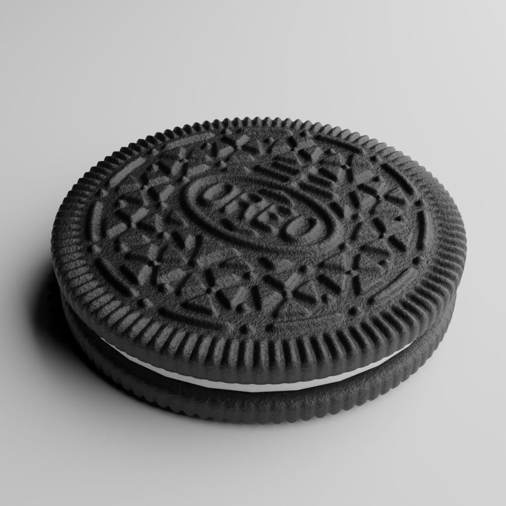 Oreo Model cookie mockup Free 3D model_1