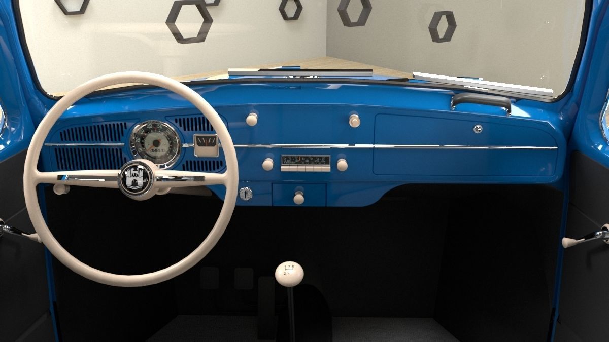 Volkswagen beetle sedan 1963 3D model_15