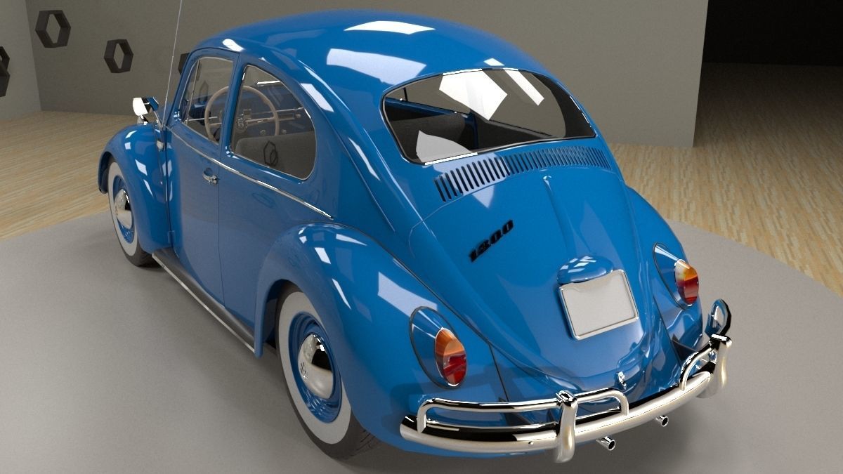 Volkswagen beetle sedan 1963 3D model_12