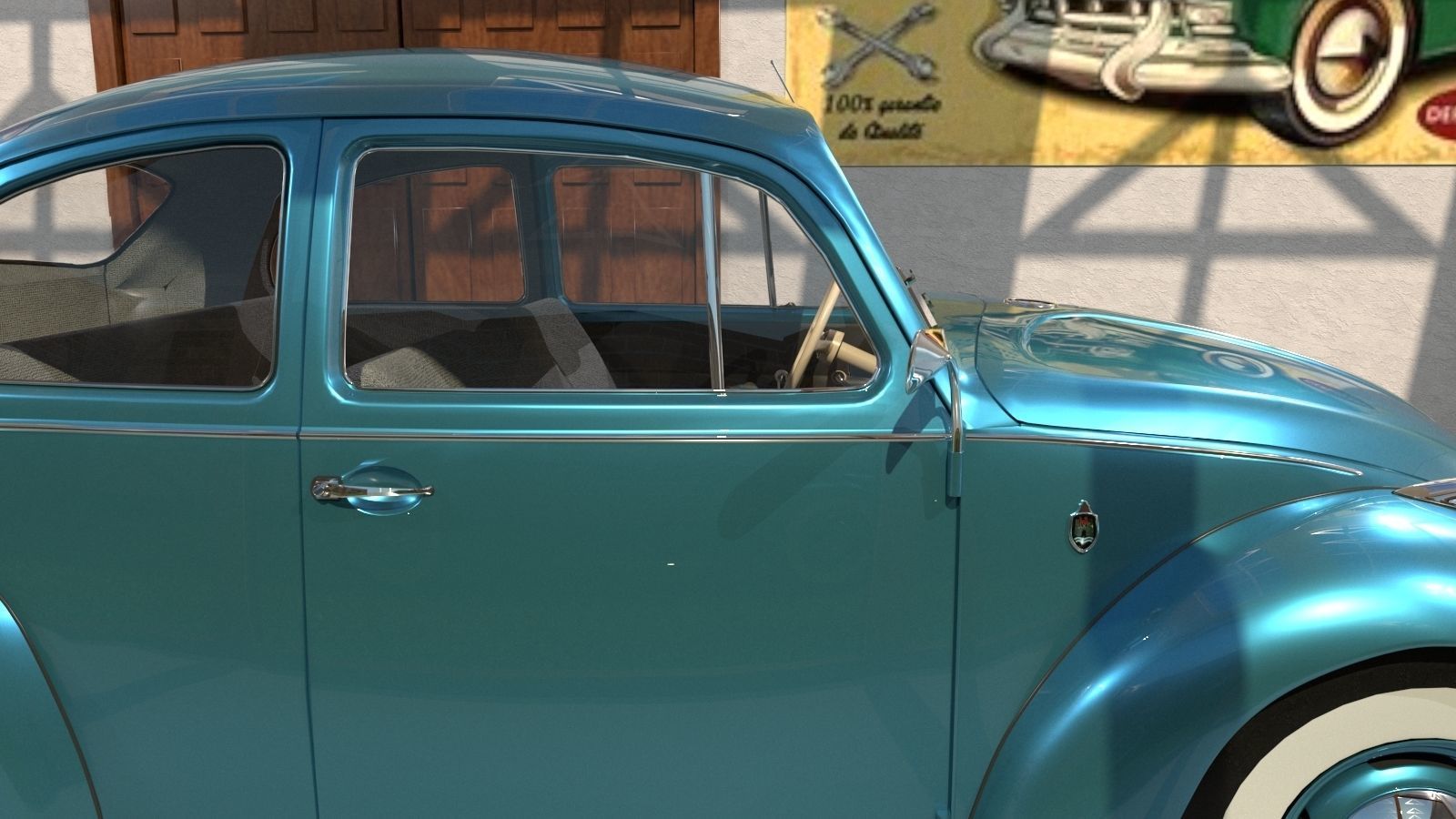 Volkswagen beetle sedan 1963 3D model_7