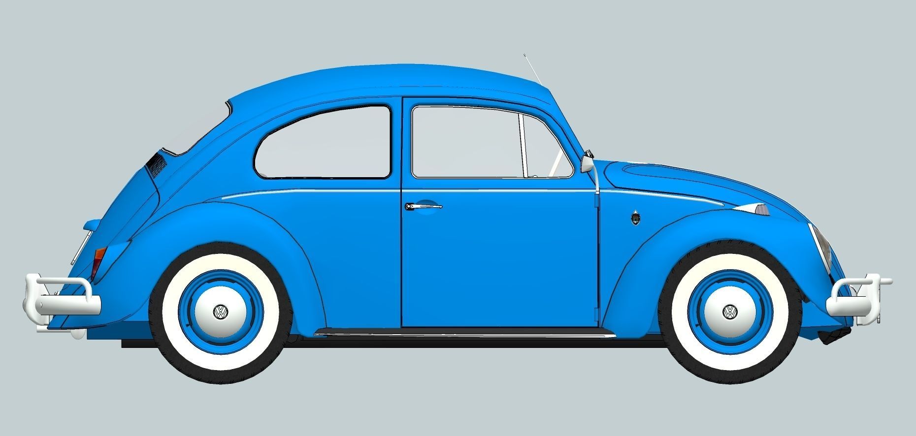Volkswagen beetle sedan 1963 3D model_25