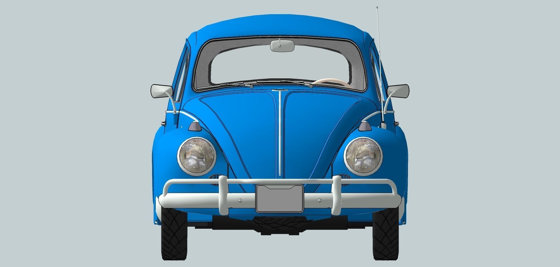Volkswagen beetle sedan 1963 3D model_22