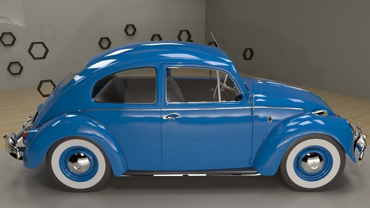 Volkswagen beetle sedan 1963 3D model_13