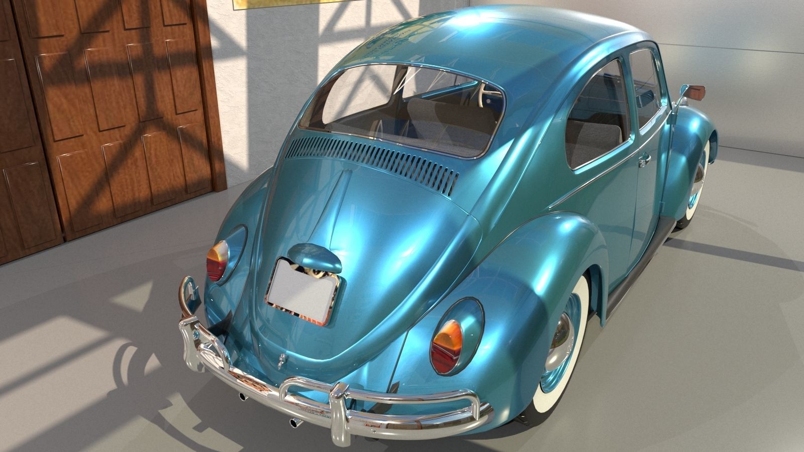 Volkswagen beetle sedan 1963 3D model_1