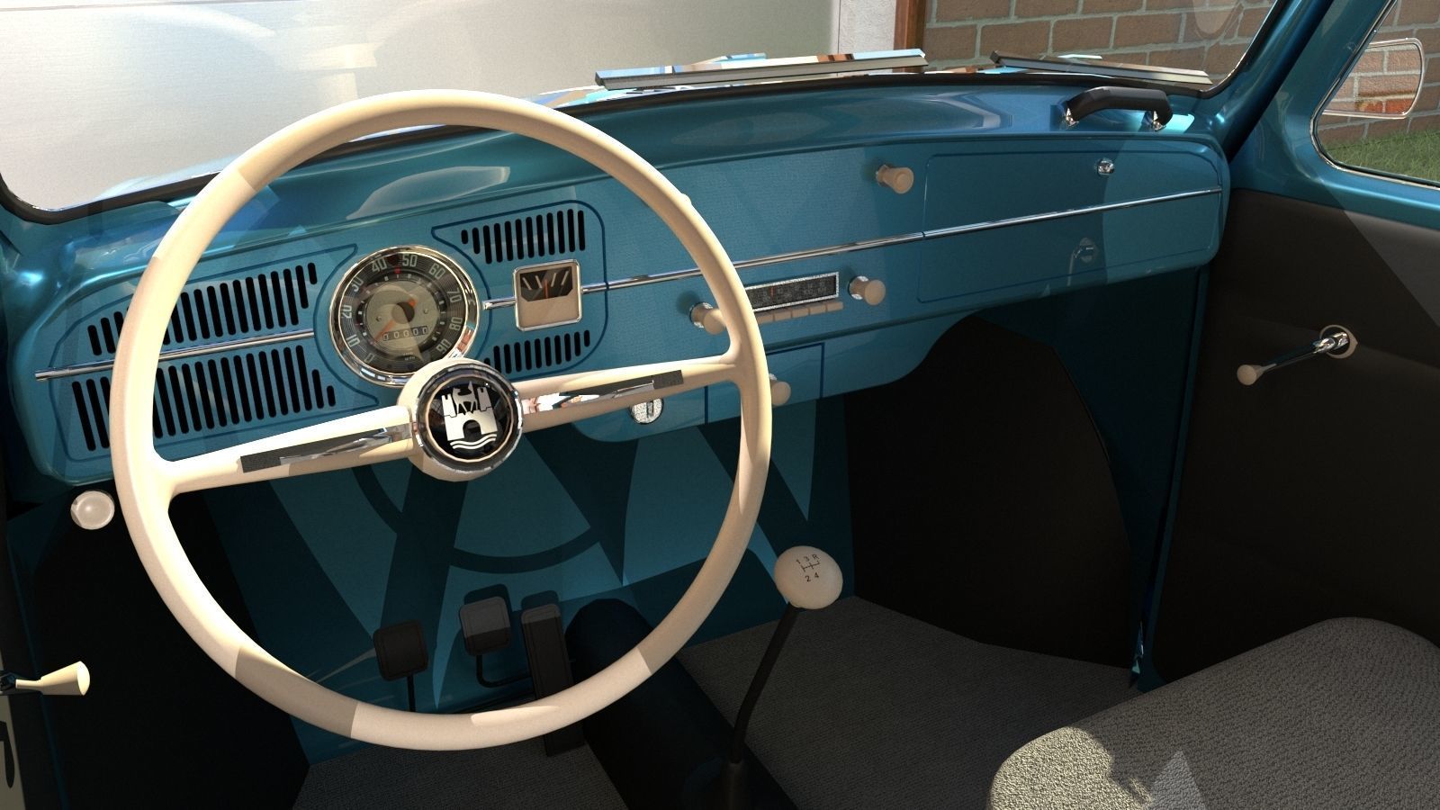 Volkswagen beetle sedan 1963 3D model_10