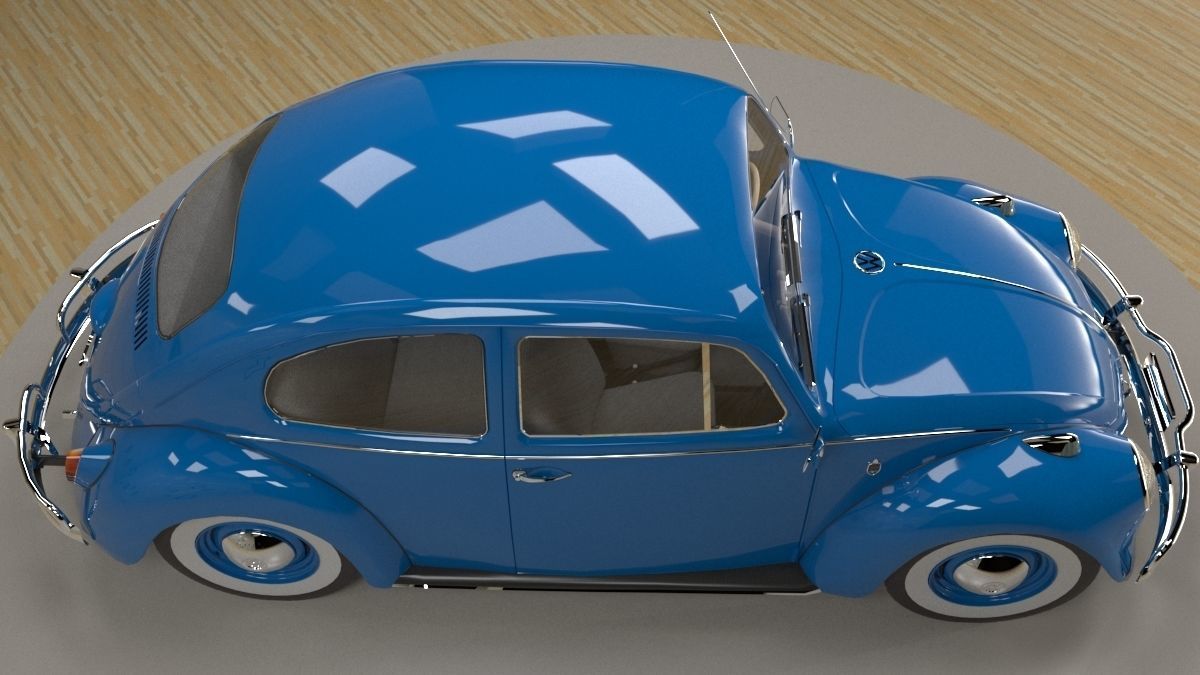 Volkswagen beetle sedan 1963 3D model_14