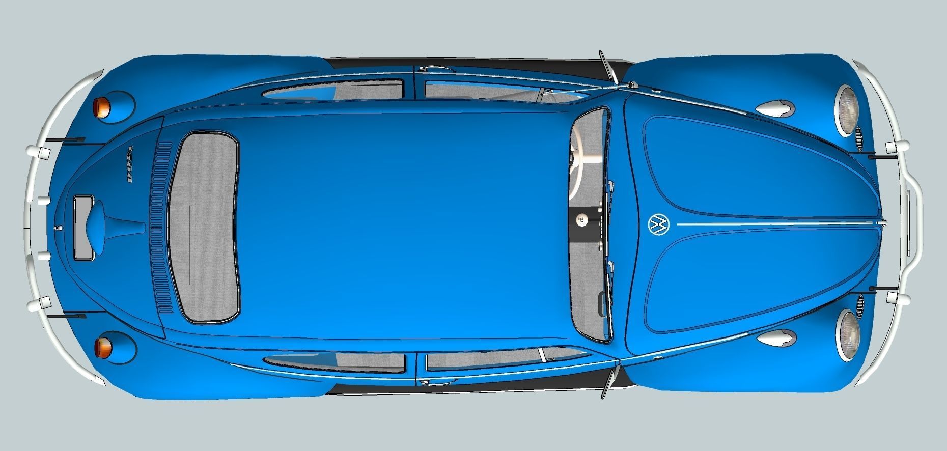 Volkswagen beetle sedan 1963 3D model_26