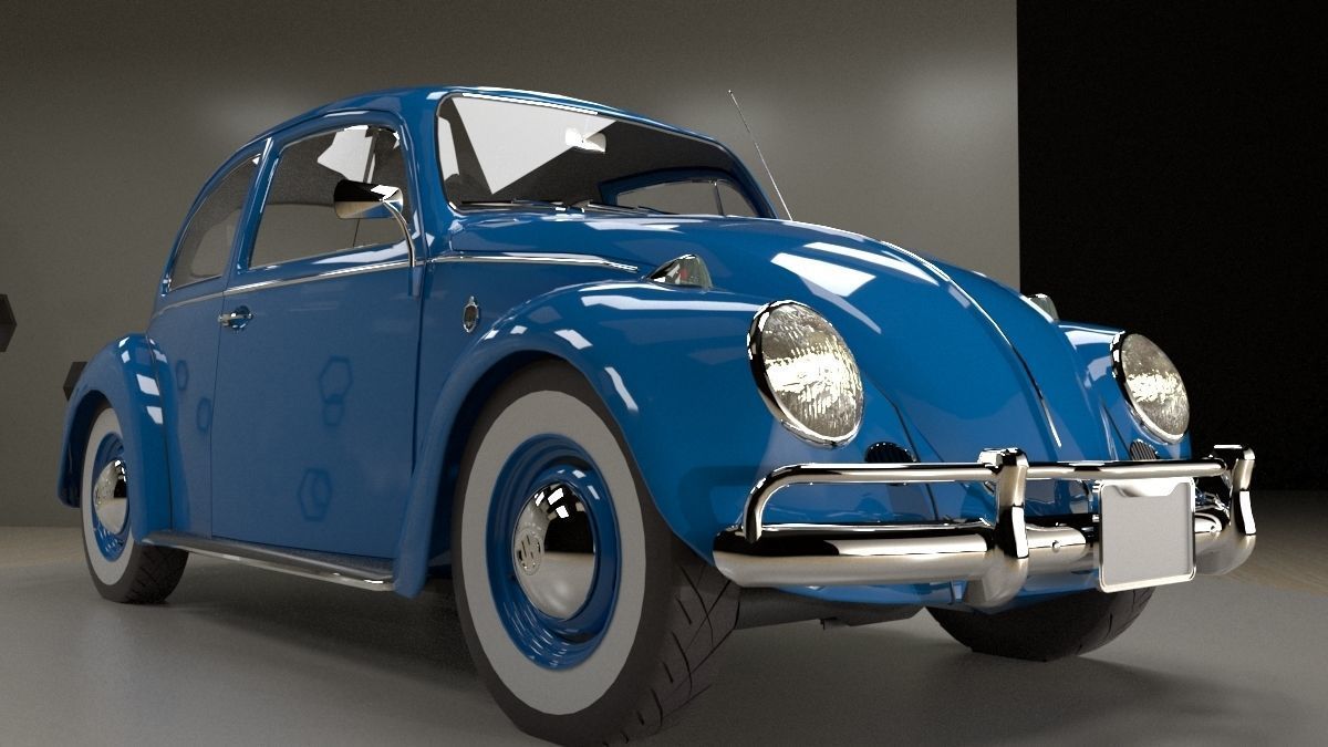 Volkswagen beetle sedan 1963 3D model_16