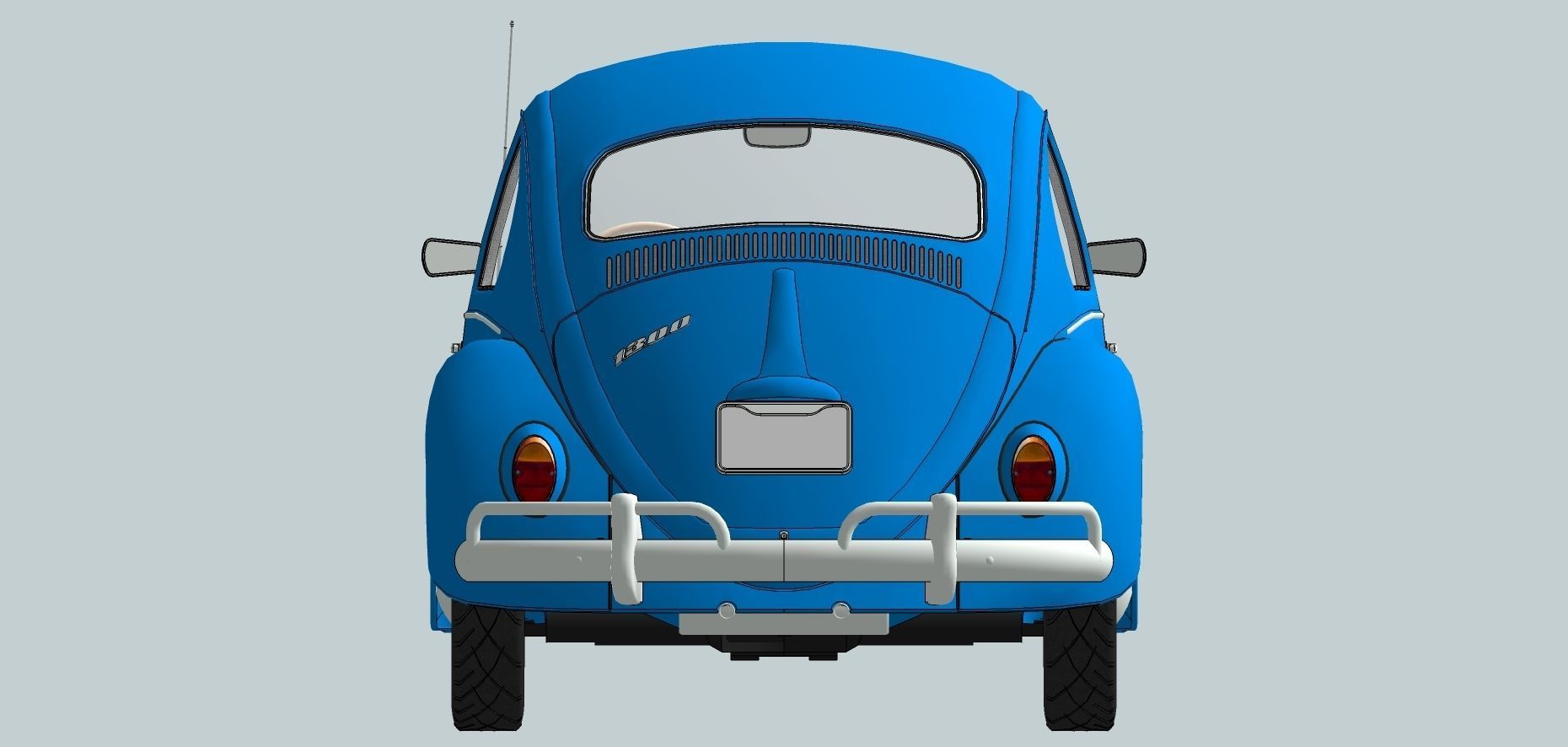 Volkswagen beetle sedan 1963 3D model_23