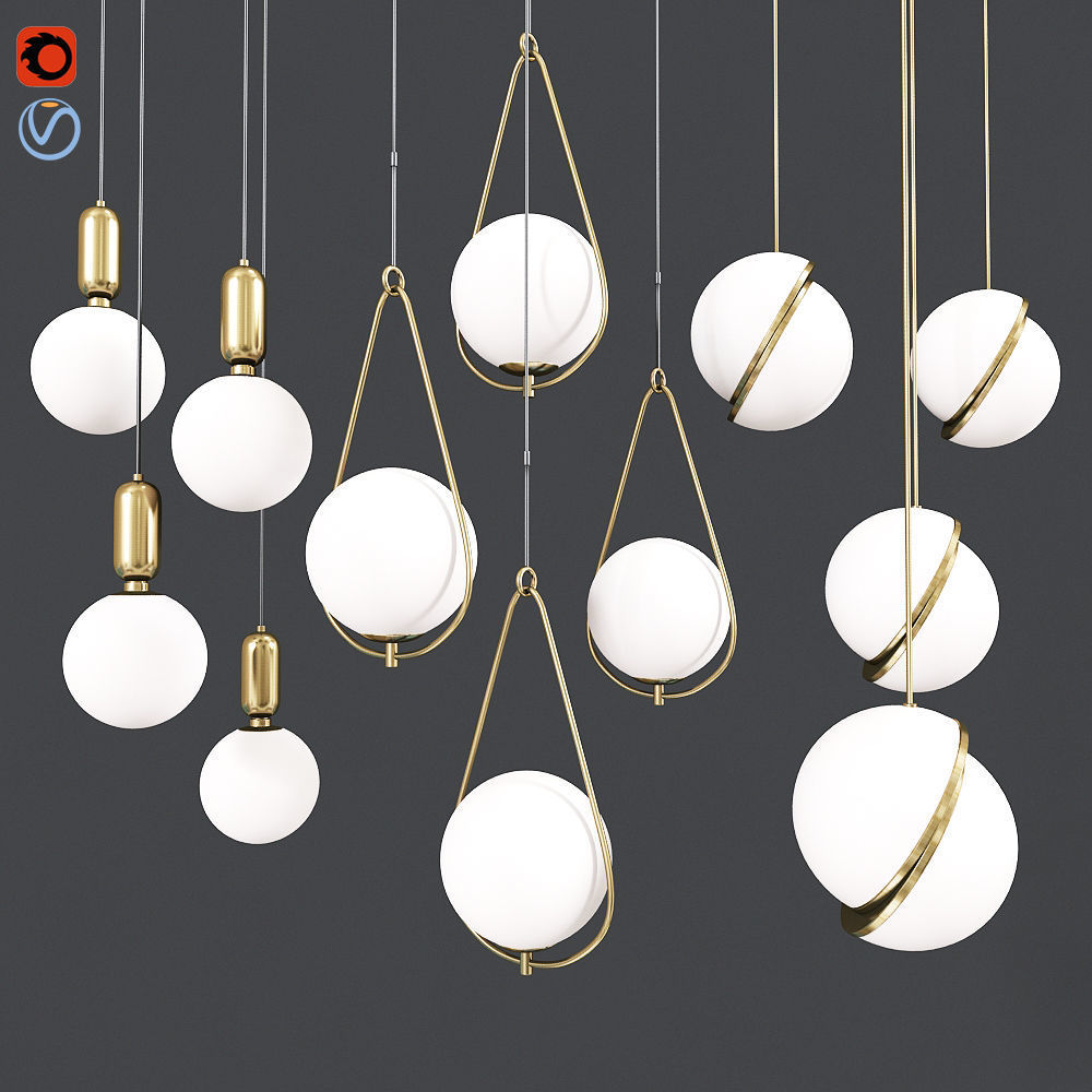 Ceiling Light Collection 02 3D model_1