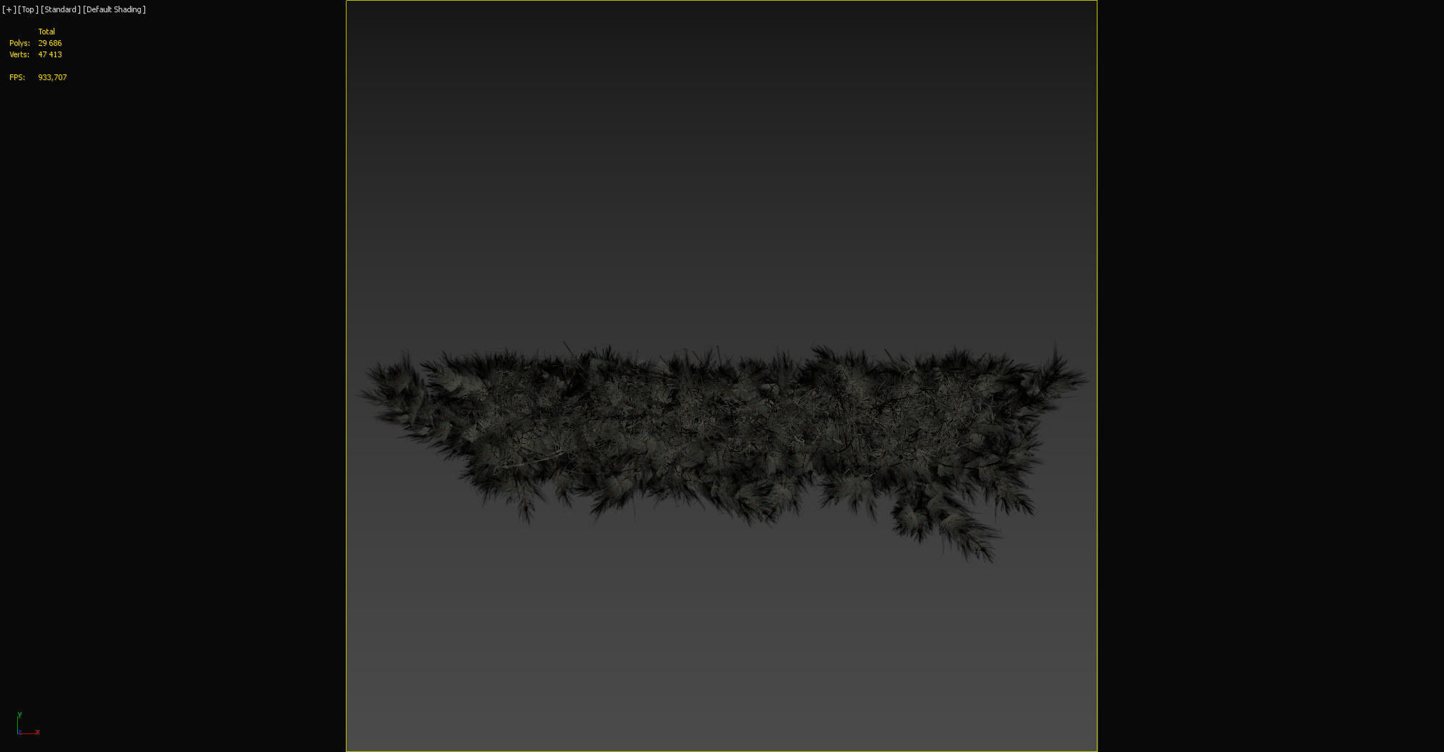 Christmas wreath of coniferous branches 3D model_4