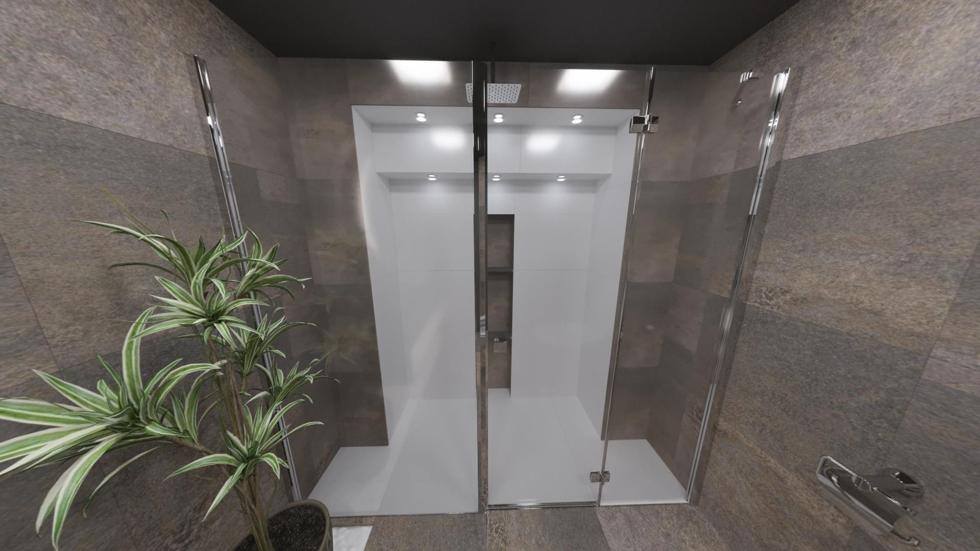 Bathroom modern with toilet and sink 3D model_2