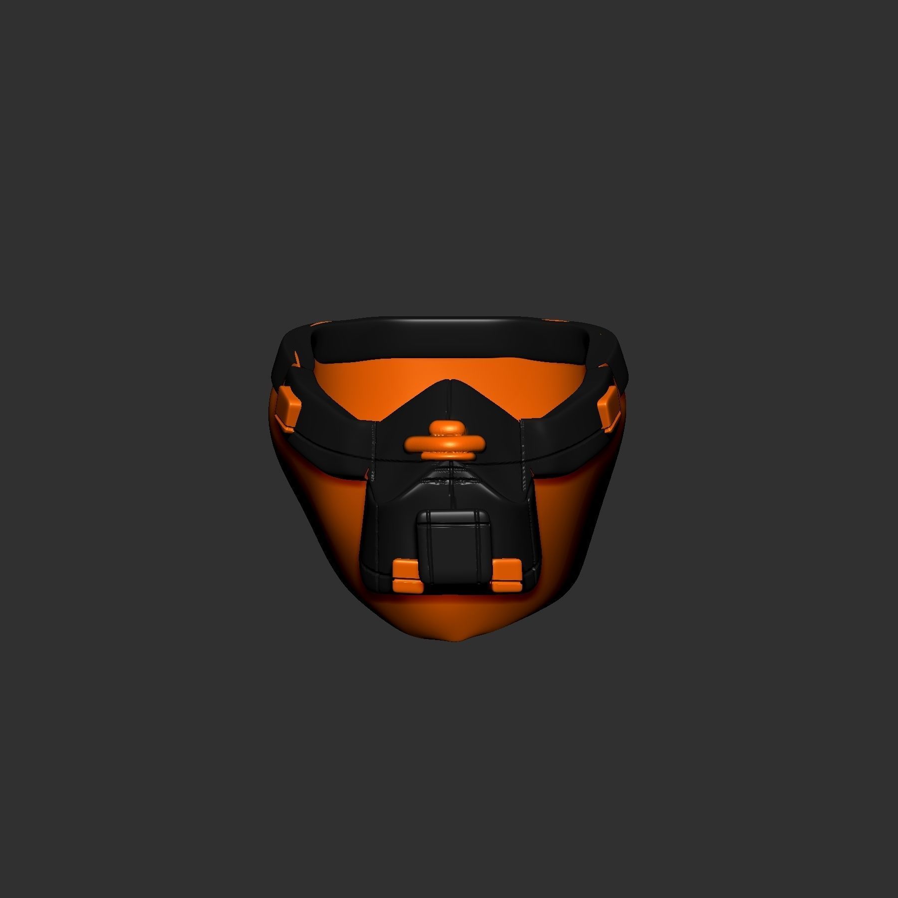 helmet high poly sculpt 3d printable 3D model_2