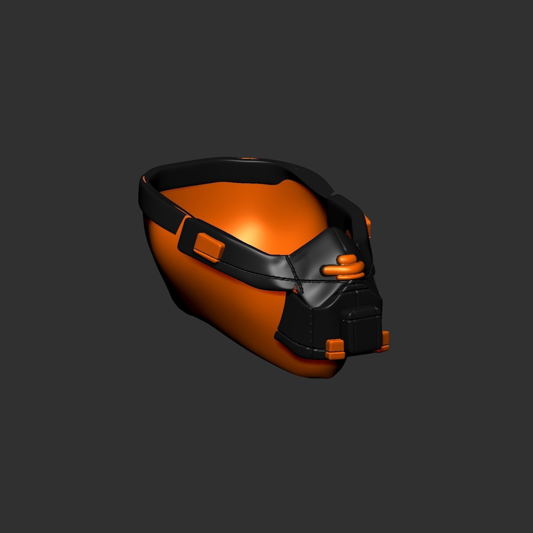helmet high poly sculpt 3d printable 3D model_4