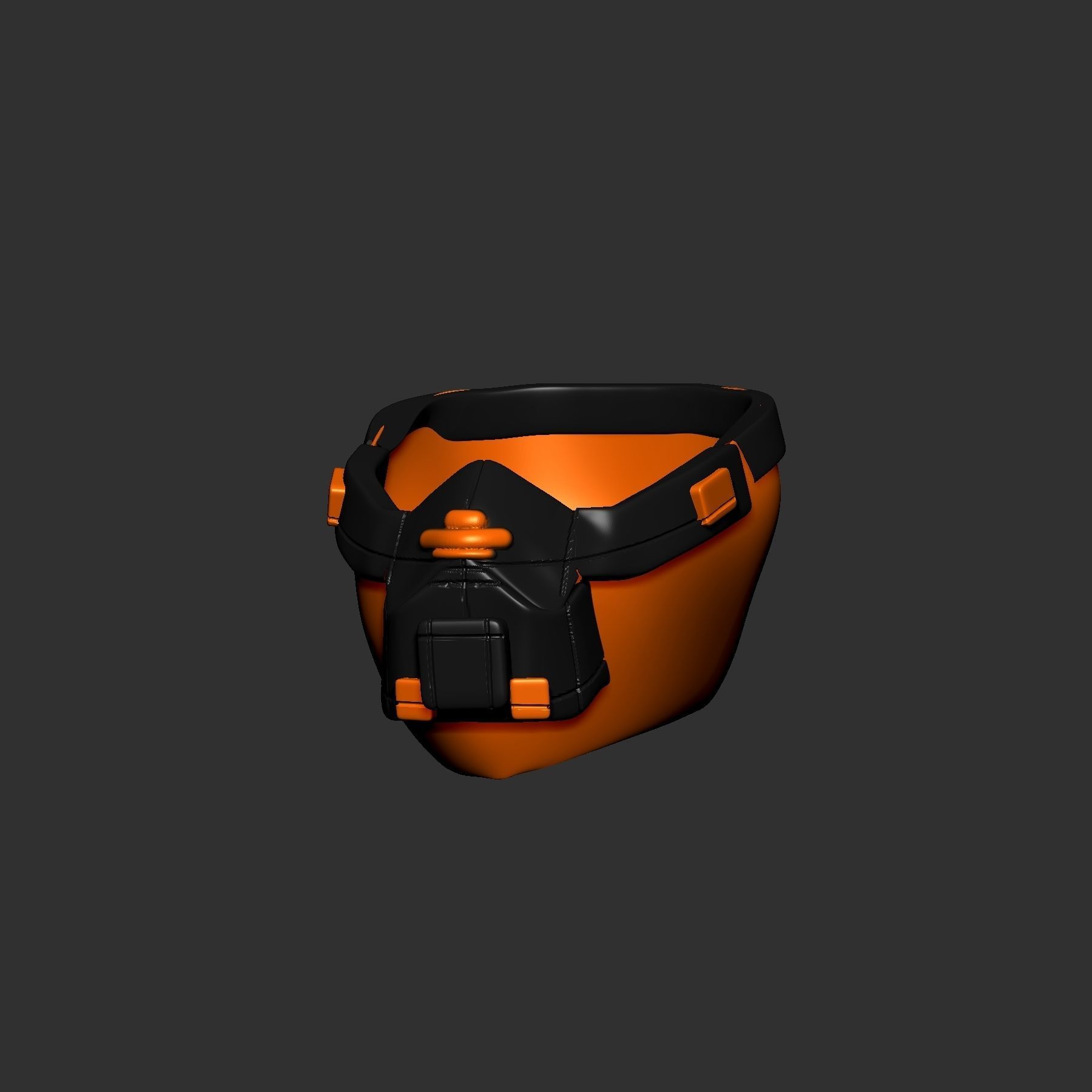 helmet high poly sculpt 3d printable 3D model_3