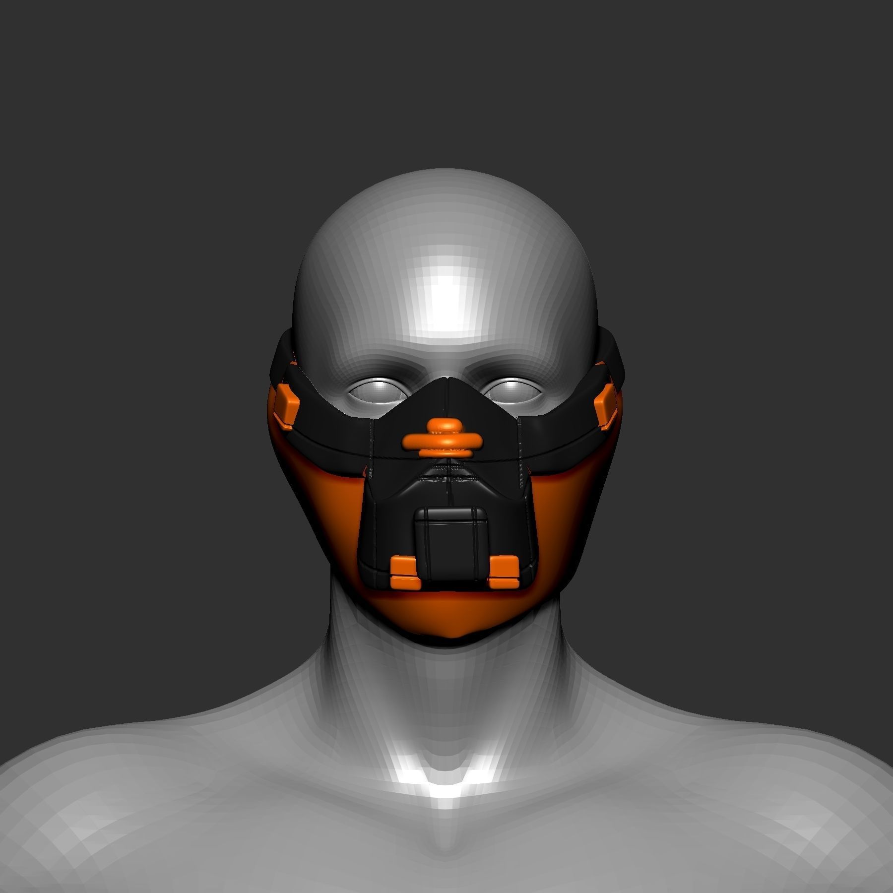 helmet high poly sculpt 3d printable 3D model_1