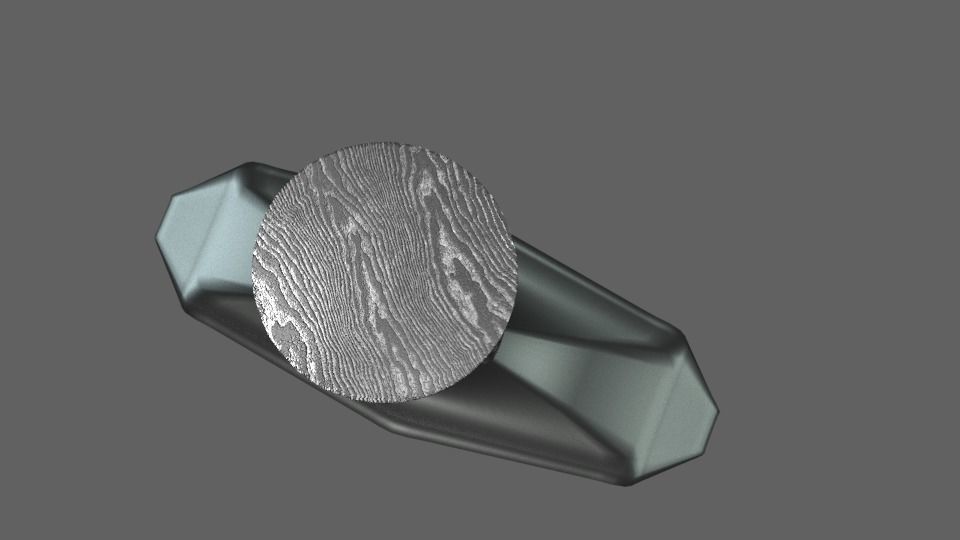 Low Poly Gladius Fantasy Blue Stones Dark Ebony Handling Low-poly 3D model_7