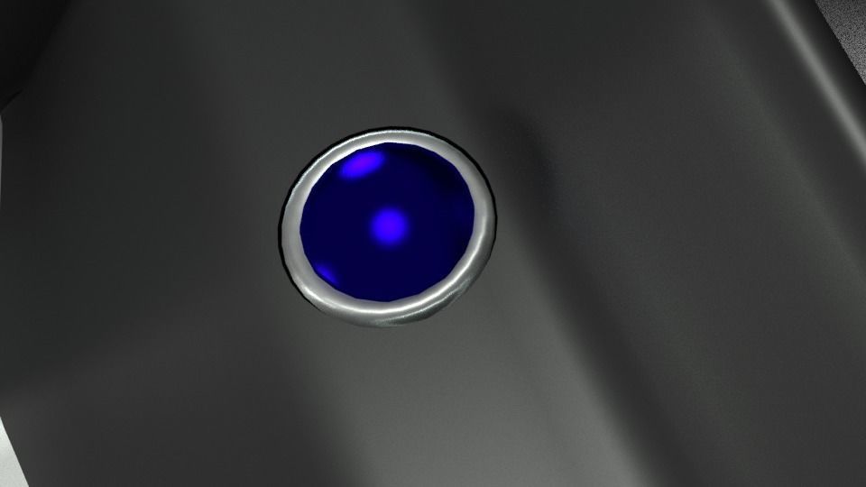 Low Poly Gladius Fantasy Blue Stones Dark Ebony Handling Low-poly 3D model_2