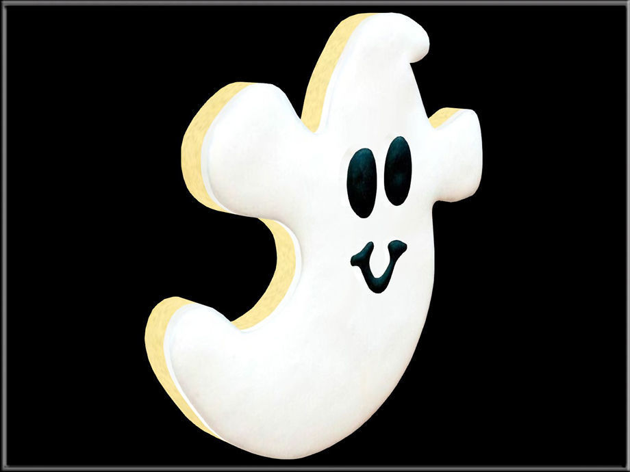 Halloween Sugar Cookie Low-poly 3D model_1