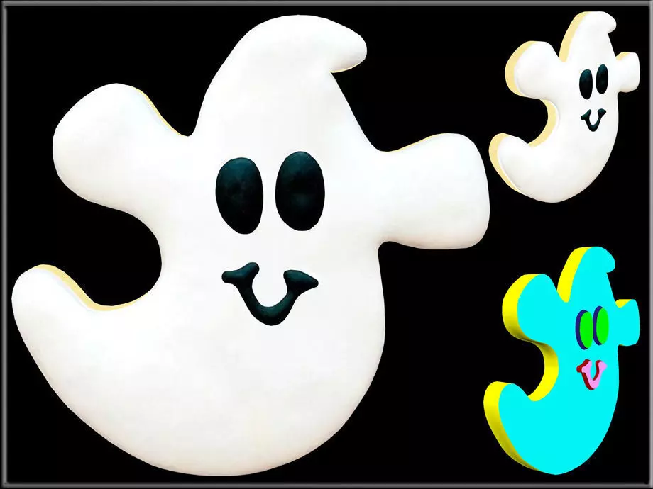 Halloween Sugar Cookie Low-poly 3D model_0