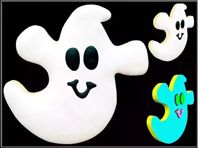 Halloween Sugar Cookie Low-poly 3D model