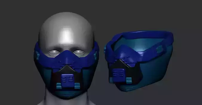helmet high poly sculpt 3d printable 
