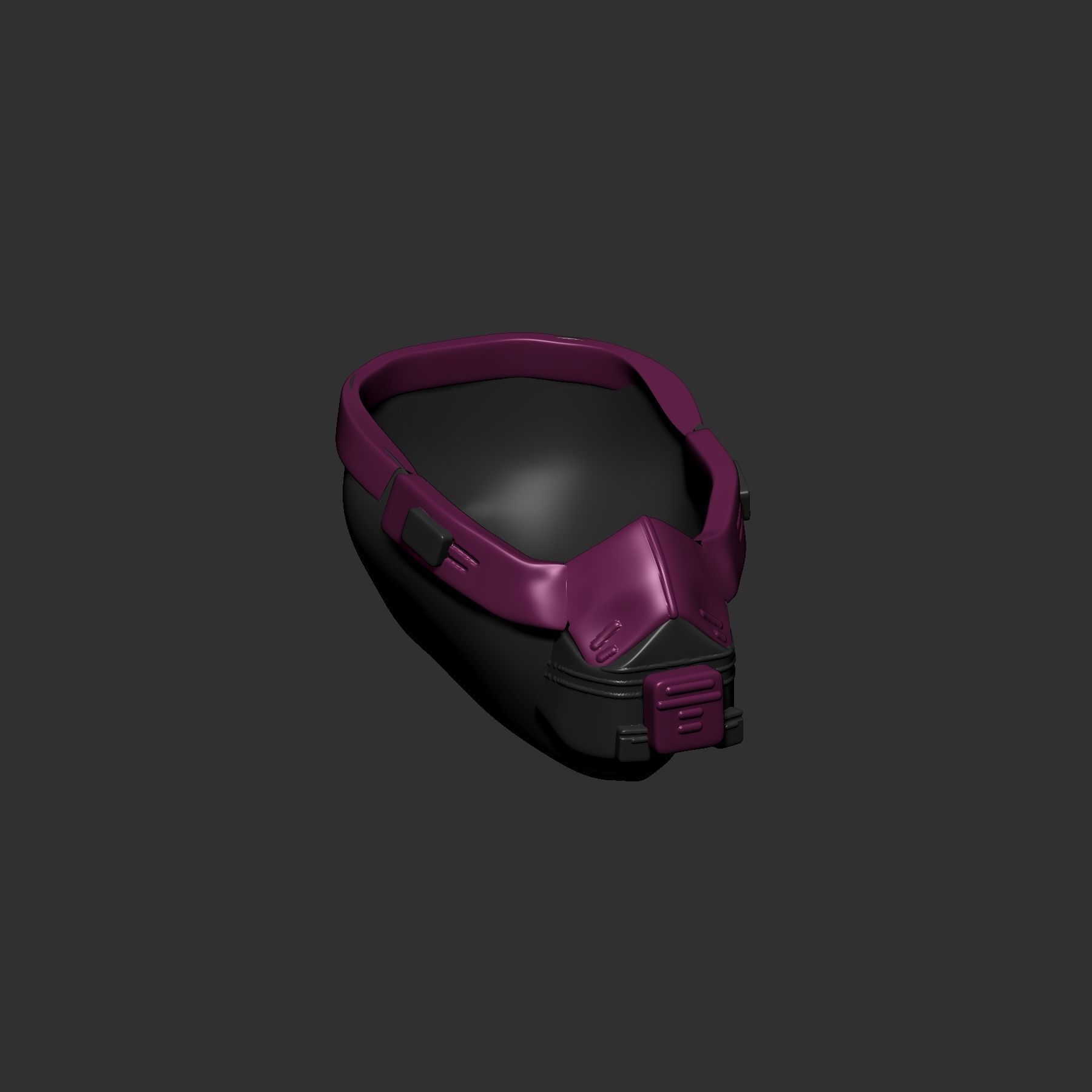 helmet high poly sculpt 3d printable 3D model_5