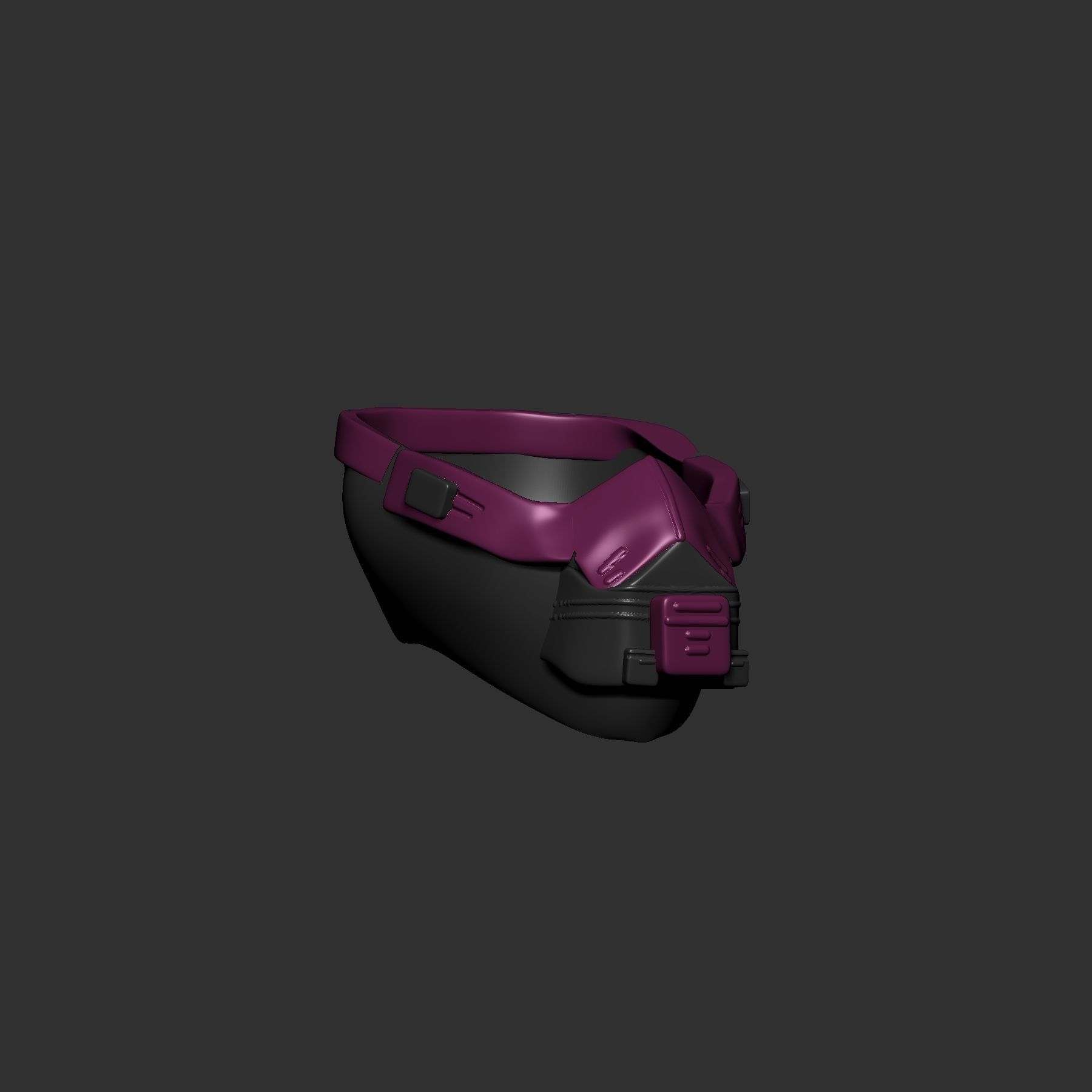 helmet high poly sculpt 3d printable 3D model_4