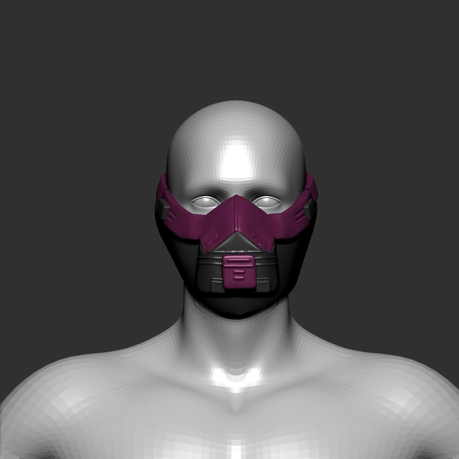 helmet high poly sculpt 3d printable 3D model_1