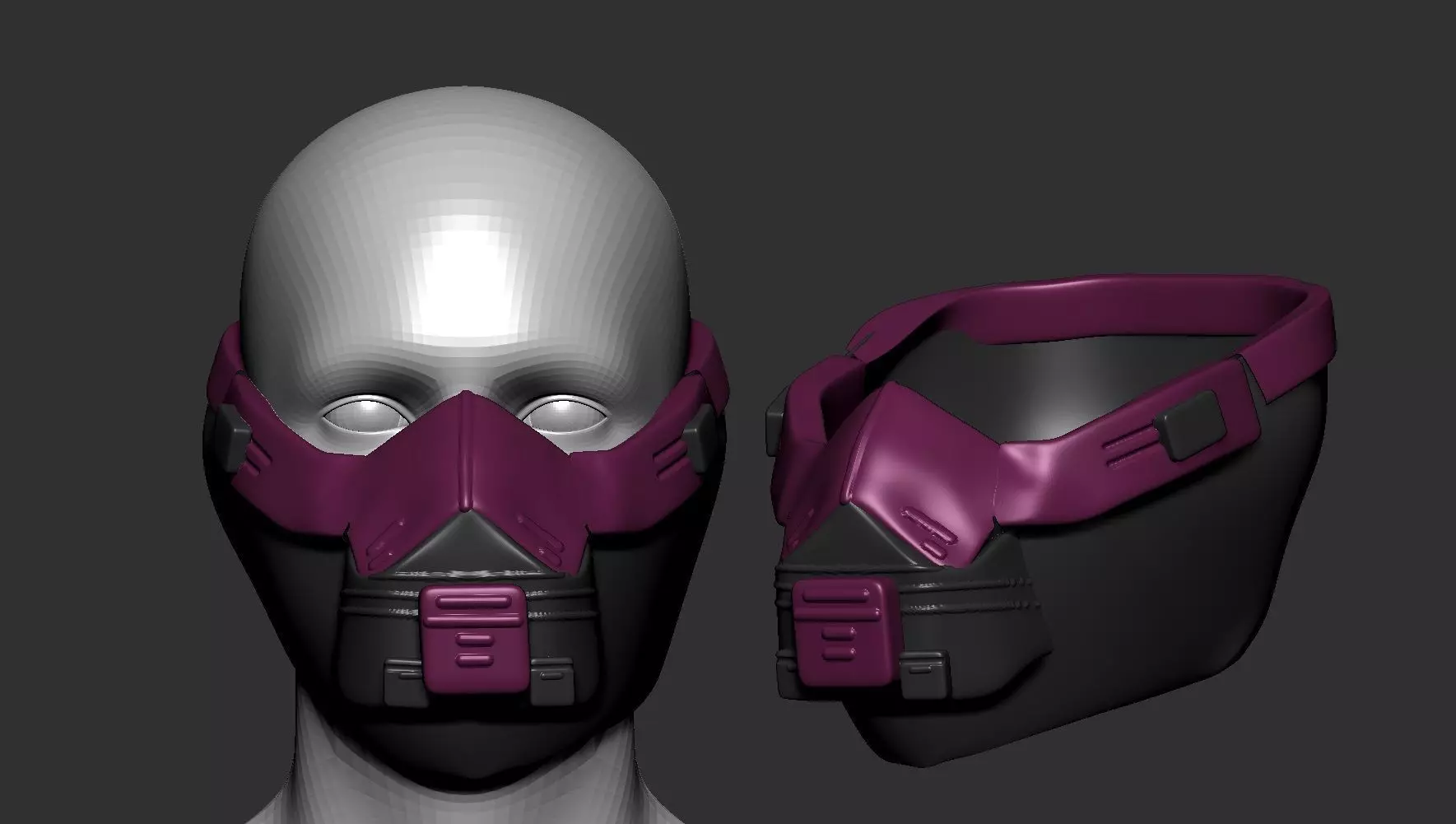 helmet high poly sculpt 3d printable 3D model_0